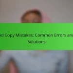 Ad Copy Mistakes: Common Errors and Solutions